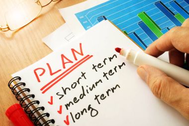 Liste kısa, orta ve uzun vadeli plan.