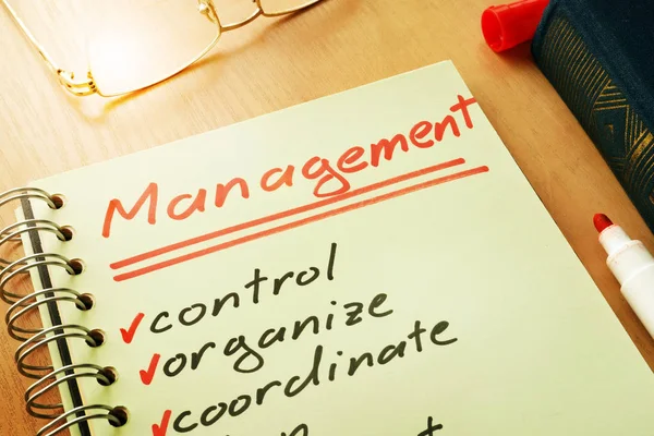 Administradores de palabras con control de lista, organizar, coordinar . — Foto de Stock