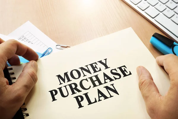Boek met naam geld Purchase Plan (Mpp). Bedrijfsconcept. — Stockfoto