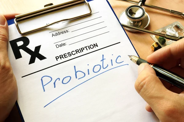 Formulário de prescrição com sinal Probiótico . — Fotografia de Stock