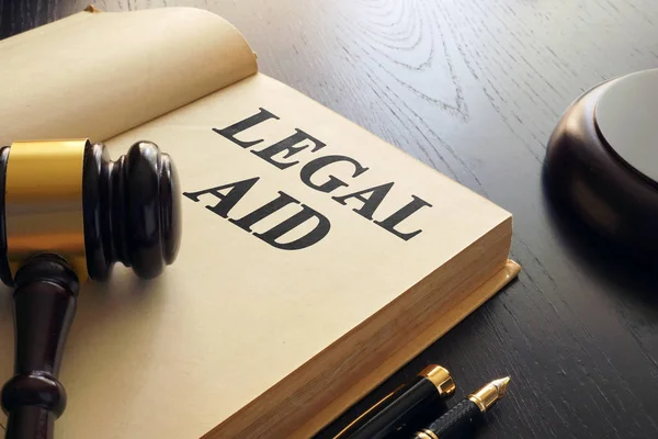 Legal aid written in a book. Advice concept. — Stock Photo, Image