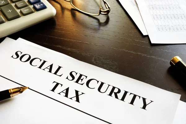 Documentos con título Impuesto sobre la seguridad social . —  Fotos de Stock