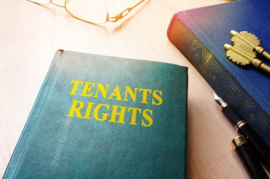 Tenants rights and keys from apartments.  clipart