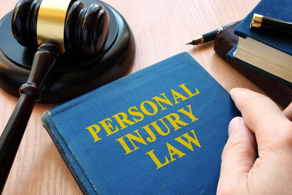 Personal Injury Law Gavel Desk — Stock Photo, Image