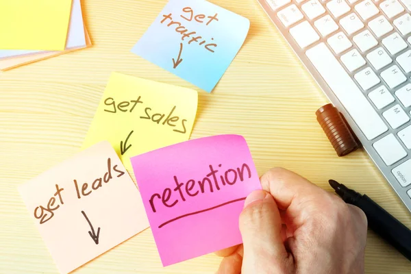 Retention in digital marketing. Sales funnel concept. — Stock Photo, Image