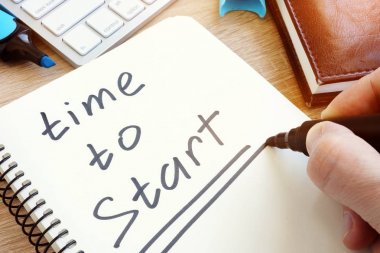 Bir notta başlatmak için adam zaman yazma.