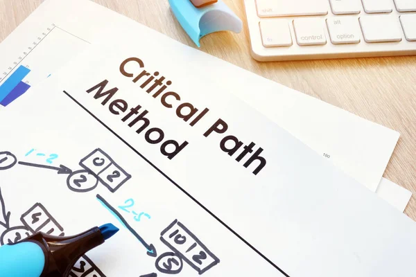 Document with title Critical Path Method CPM. — Stock Photo, Image