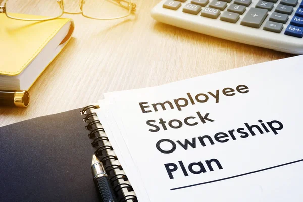 Documenten met titel employee stock ownership plannen (Esop). — Stockfoto