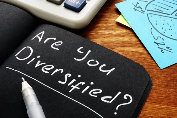 Are you diversified written in the note. Diversification concept. — 스톡 사진