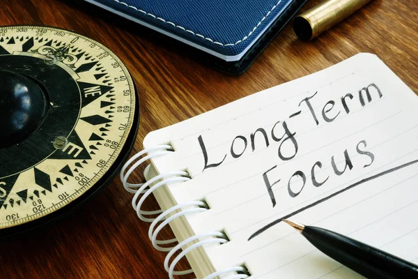 Long-term goal focus list sign.