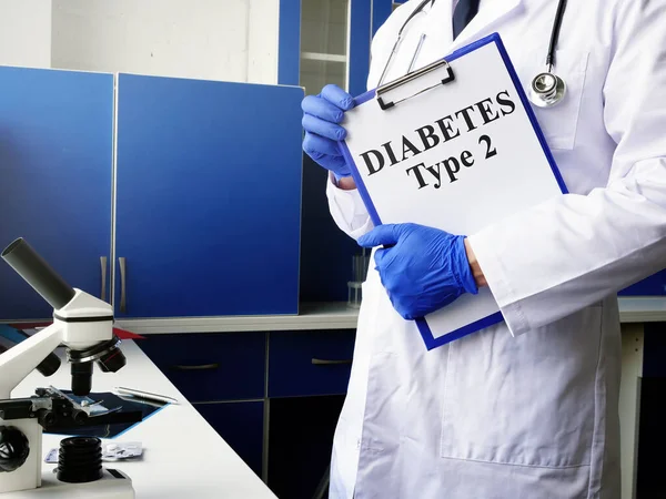 Diagnosi Del Diabete Mellito Tipo Negli Appunti — Foto Stock