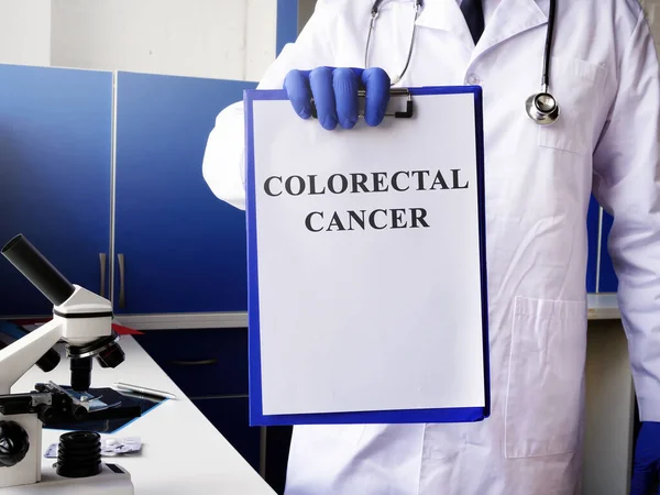 Diagnosi Del Cancro Colorettale Negli Appunti — Foto Stock