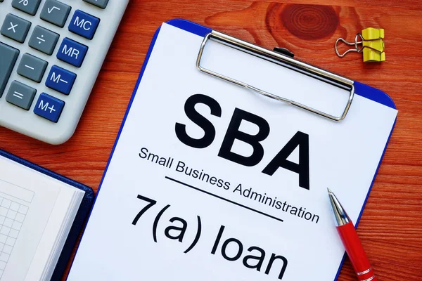 Sba Loan Empty Form Filling — Stock Photo, Image