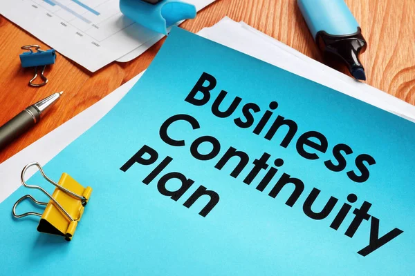 Bcp Business Continuity Plan Stack Papers — Stock Photo, Image