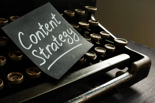 Content Strategy Seo Marketing Written Sheet — Stock Photo, Image