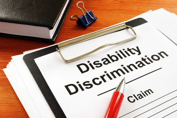 Disabilità Discriminazione Modulo Reclamo Penna — Foto Stock