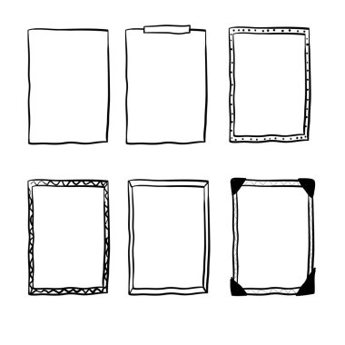 karalama çerçeve koleksiyonu