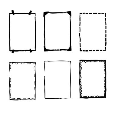 el çizimi karalama çerçeve toplama vektörü