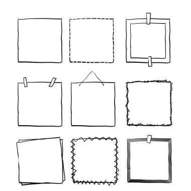 el çizimi kare çerçeve toplama vektörü