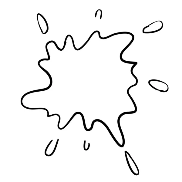 Illustration d'éclaboussure d'eau dans le style dessiné à la main doodle — Image vectorielle