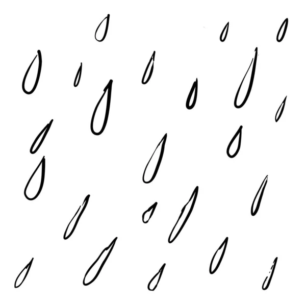 Simple cute shape design water drop doodle illustration — Stock Vector
