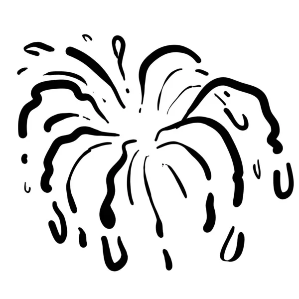Explosion de feux d'artifice doodle dans le style doodle — Image vectorielle