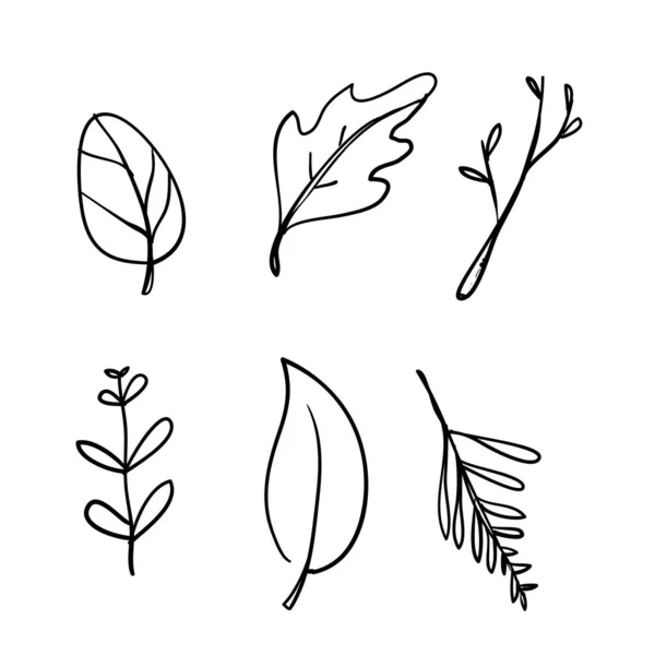 Línea de decoración floral Decoración icono garabato dibujado a mano estilo vector — Vector de stock