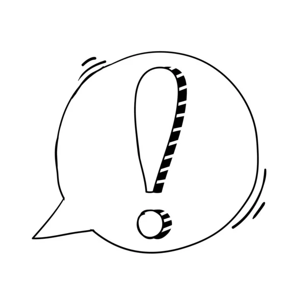 Символ знак оклику каракулі — стоковий вектор