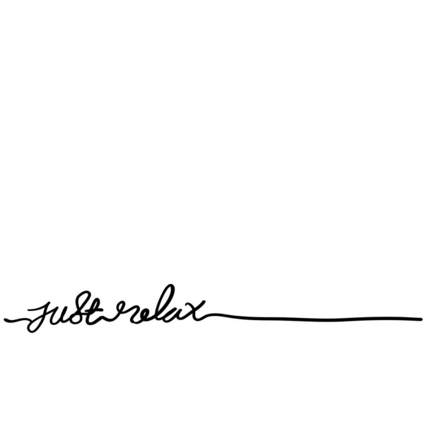 Wystarczy zrelaksować się kaligrafia baner szczotki z stylu doodle — Wektor stockowy