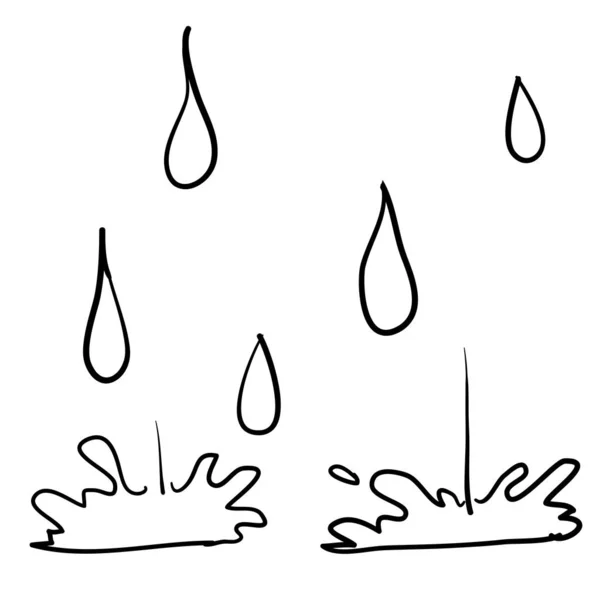 Water drop doodle icon illustration vector — 스톡 벡터