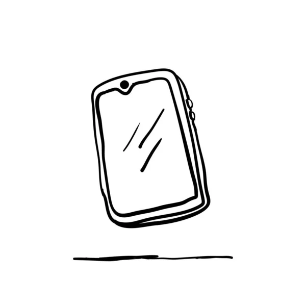 Smartphone. Handgezeichnetes Doodle-Symbol im Cartoon-Stil — Stockvektor