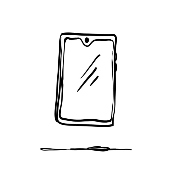 Smartphone. Handgezeichnetes Doodle-Symbol im Cartoon-Stil — Stockvektor
