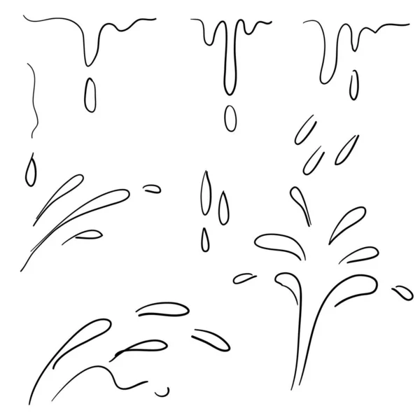 Vatten droppe stänk sprack ikon illustration vektor — Stock vektor
