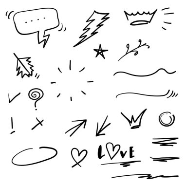 Vurgu, vurgu, vurgu karalamaları. Metin ögeleri, hat girdabı, kuyruk, çiçek, kalp, graffiti tacı. Karalama el yazısı tarzı.