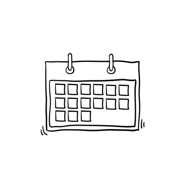 Kalendarz ruchomy wektor ikony z ręcznie rysowane styl — Wektor stockowy