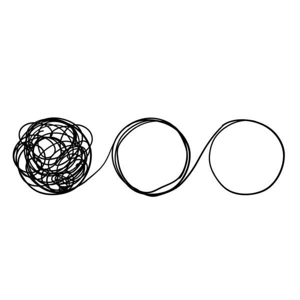 Dessiné à la main doodle simplifier icône symbole pour l'aide de concept de psychologue, consultation d'entreprise. Illustration vectorielle — Image vectorielle