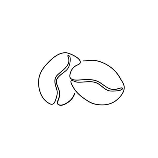 Καφέ φασόλια εικονίδια με ζωγραφισμένα στο χέρι doodle κινουμένων σχεδίων διάνυσμα απομονωμένο — Διανυσματικό Αρχείο