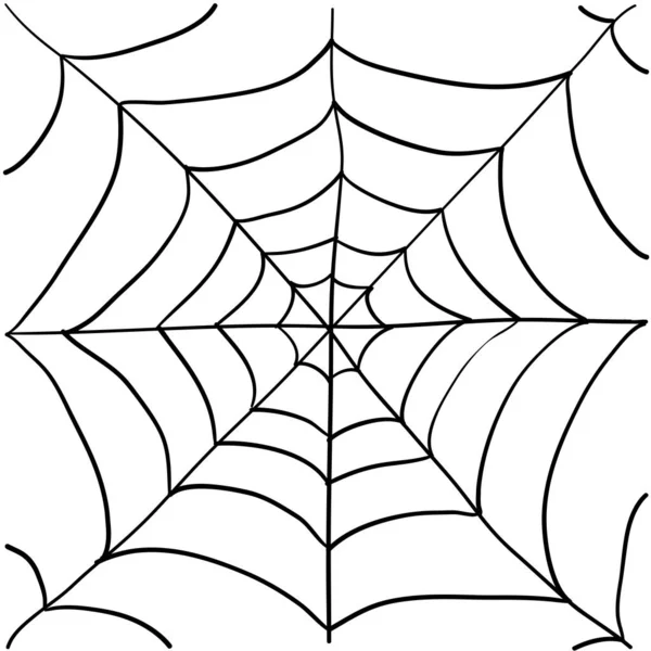 Spider web illustration with handddrawn doodle style — Stock Illustration Spider web illustration with handddrawn doodle style Stock Illustration