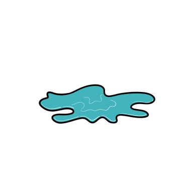 Beyaz arkaplanda el çizimi karikatür tarzıyla su sızıntısı vektör çizimi