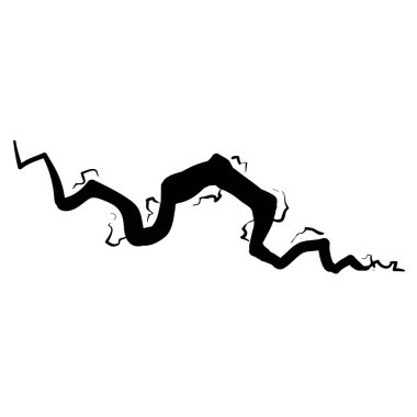 Soyut Karalama Yıldırımının Vektör İllüstrasyonu izole edildi. Yıldırım Şimşeği Şimşek Şimşeği Şimşek Fırtınası 'nı ateşliyor. Güç Enerjisi Yükleme Gök Gürültüsü Şok el çizimi çizgi film biçimi