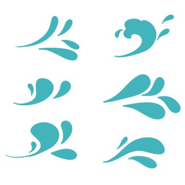 Su simgesini elle çizilmiş basit çizgi sanat sembolleriyle izole et