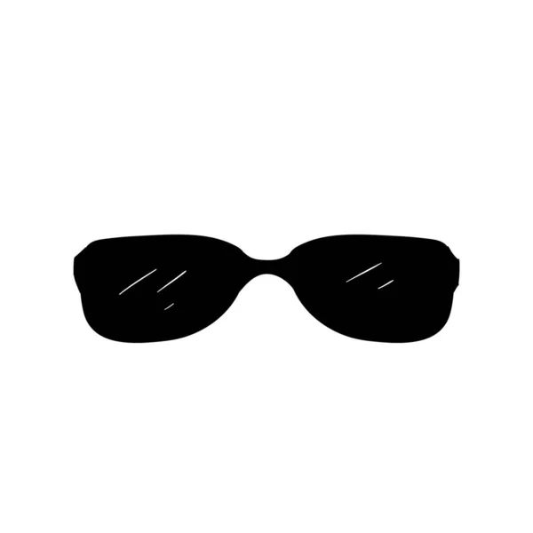 Ζωγραφισμένα στο χέρι μαύρα γυαλιά ηλίου εικονογράφηση με doodle στυλ κινουμένων σχεδίων διάνυσμα — Διανυσματικό Αρχείο