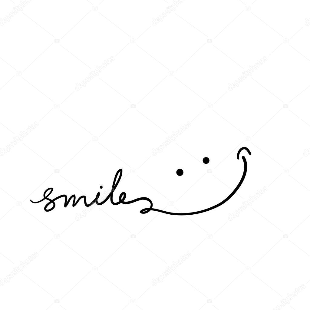 Funny smile icon symbol Emotion emoticons smiley faces emoji with doodle hand drawn style symbol for Happy International Day of Happiness World Smile Day