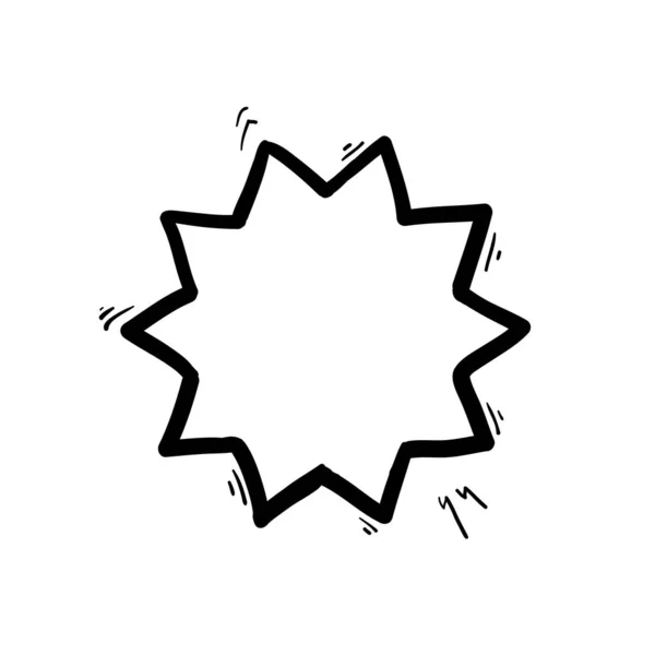 Doodle star illustration with hand drawn style vector — 스톡 벡터