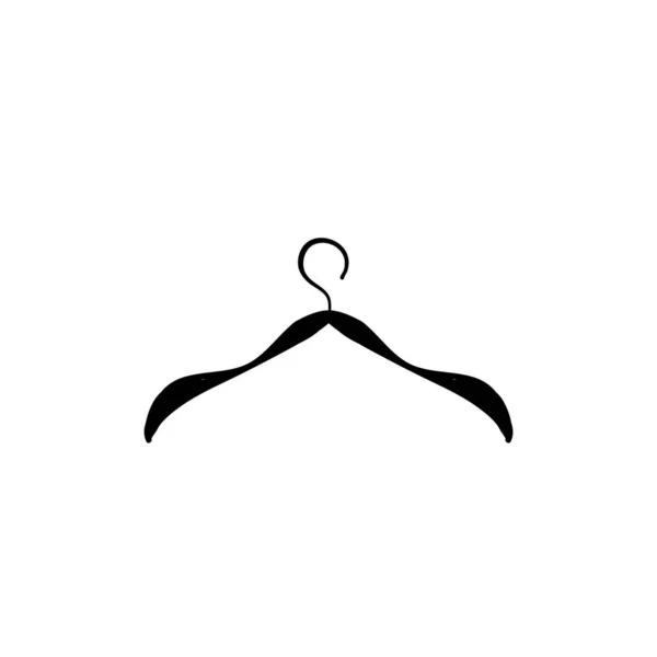 Ilustração Ícone Doodle Hanger Com Vetor Estilo Desenhado Mão Isolado —  Vetores de Stock