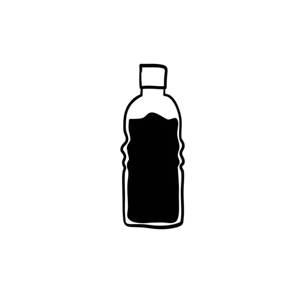 Hand Drawn Bottle Icon Trendy Flat Doodle Design Vector — Stock Vector