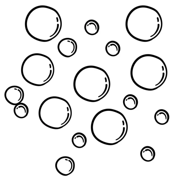 Vodní Bublina Ilustrace Ručně Kreslené Kreslené Kreslený Styl Vektor — Stockový vektor