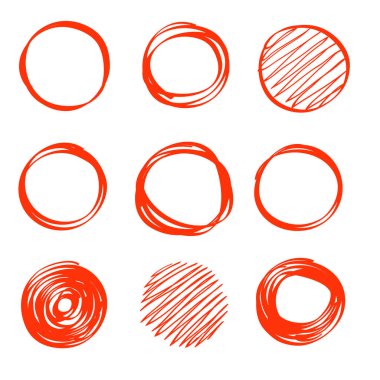 Web sitesi, logo ve metin kontrolü için el çizimi biçiminde daire çiz