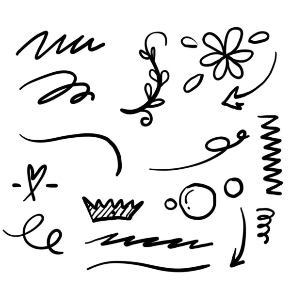 Mano Dibujado Doodle Elemento Ilustración Vector Aislado Fondo — Archivo Imágenes Vectoriales