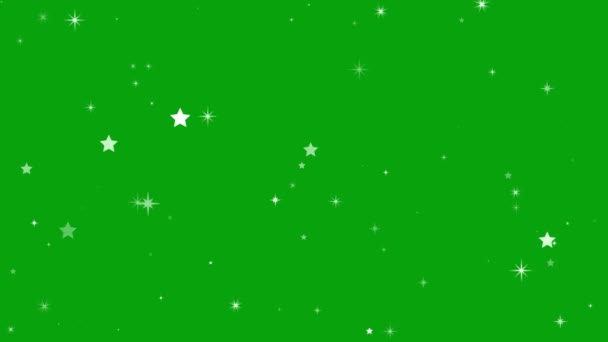 Estrellas Mágicas Destellos Estrellas Con Fondo Pantalla Verde — Vídeo de stock